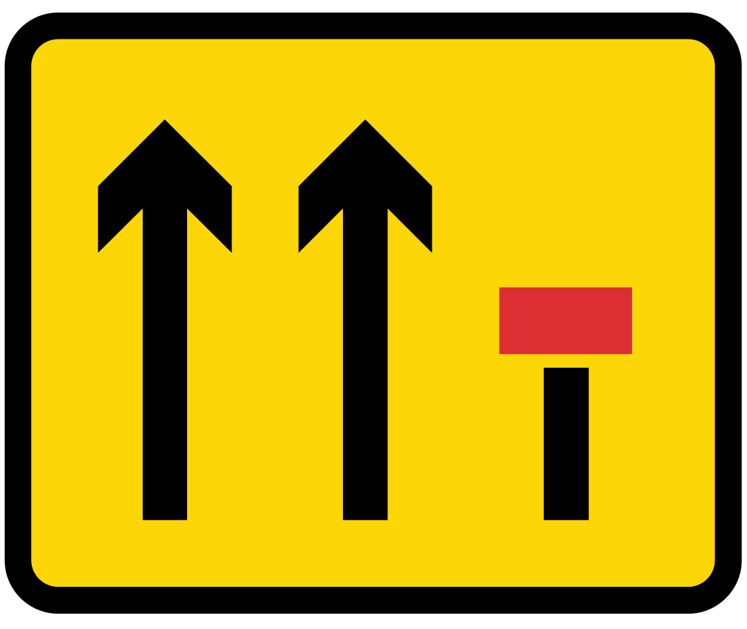Layout of lanes ahead